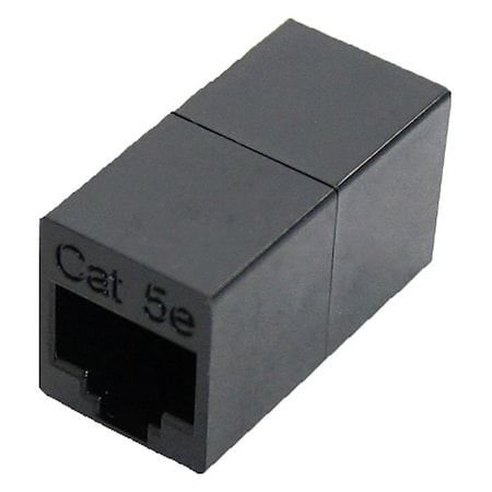 Quest Technology International Cat5E Inline Coupler, Rj45, 8P8C - Standard Black NKJ-5001